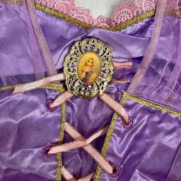 Disney Store Rapunzel Tangled Costume Gown Girls 10/ L Purple Glitter Princess - Picture 10 of 10